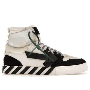NIB Off-White Vulcanized High Top Floating Arrow in Cream White/Black Size M6/W8